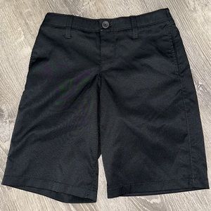 UA, size 10, black shorts.